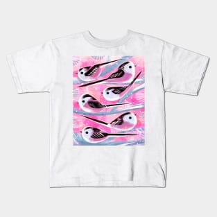 Long Tailed Tits Kids T-Shirt